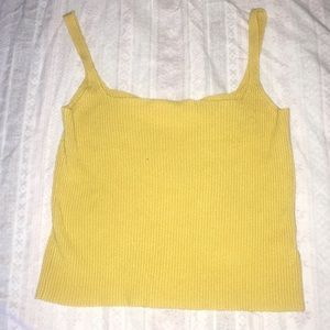 yellow tube top with straps
